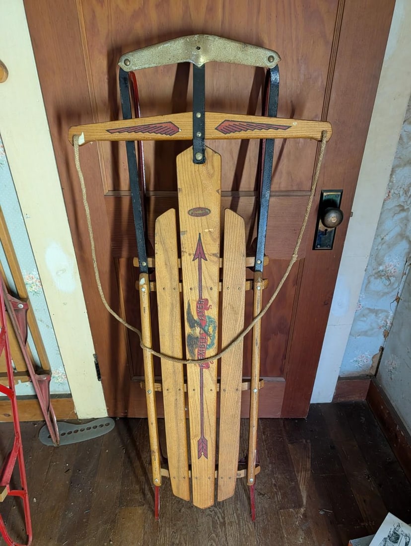 (4) Vintage Runner Sleds - 5