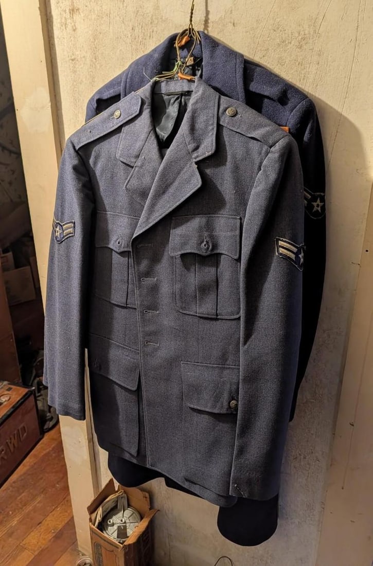 Vintage Air Force Military Dress Uniforms: pants, overcoats, etc 