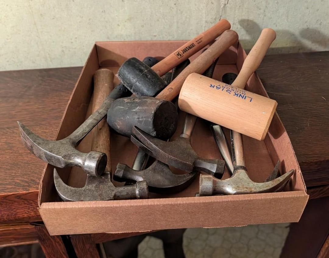 (7) Carpenters Hammers & (3) Malletts (1 of 3)