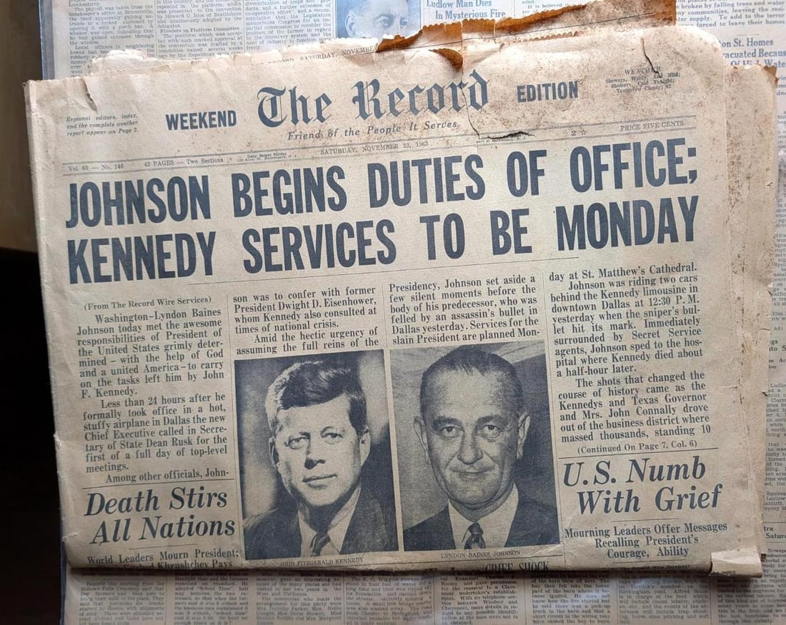 (2) Antique Newspapers - 2