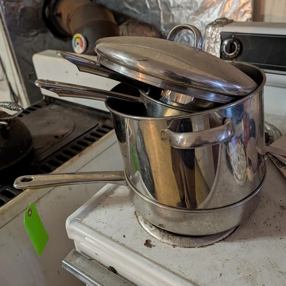 (4) Farberware SS Pots/Pans - 2