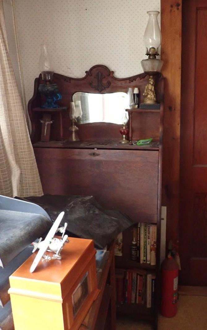 Oak Fold Out Writing Desk - 2