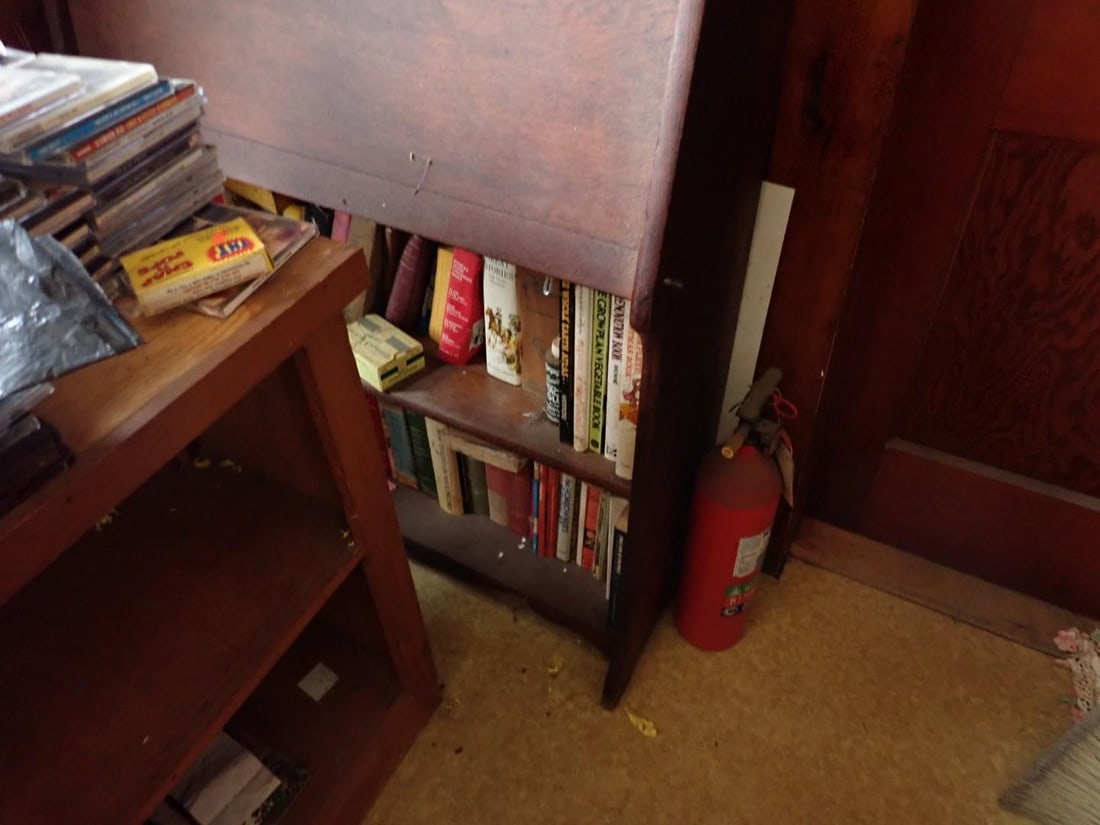 Oak Fold Out Writing Desk - 5
