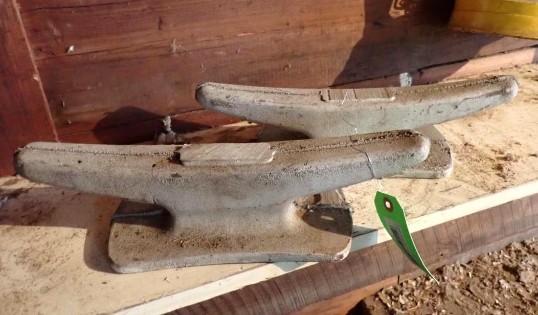 (2) 16" Boat Cleats: cast metal 