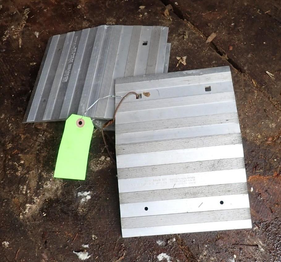 (2) Aluminum Ramp Ends: 7 1/4" Wide 1 3/4" Thick 