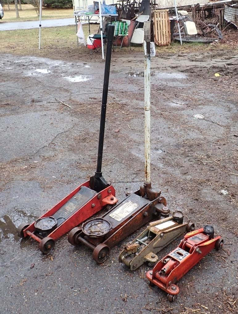 (4) Hydraulic Floor Jacks: 2, 2 1/4 Ton 