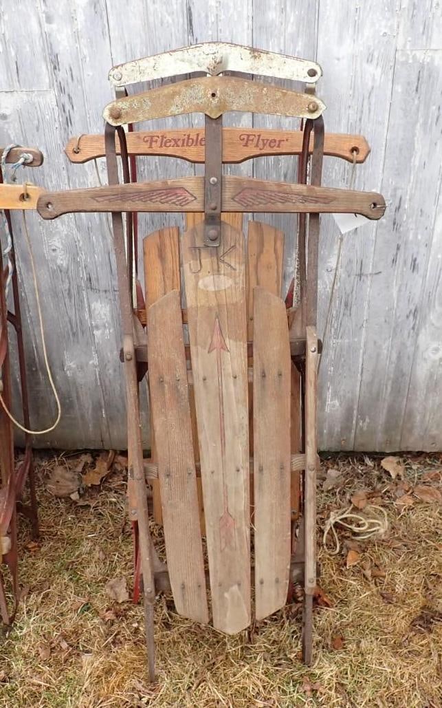 (2) Flexible Flyer Sleds: 40" Long 