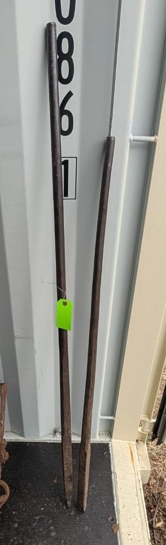 (2) Stone/Rock Bars: longest is 61", Location: Conex 