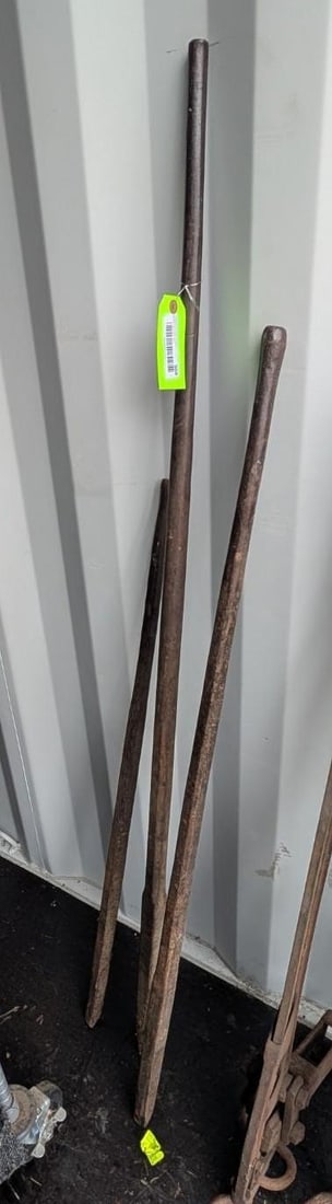 (3) Stone/Rock Bars: longest is 61", Location: Conex 