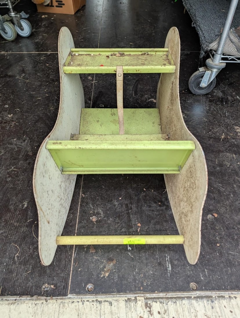 Vintage Plywood & Wood Childs Rocking Horse - 5