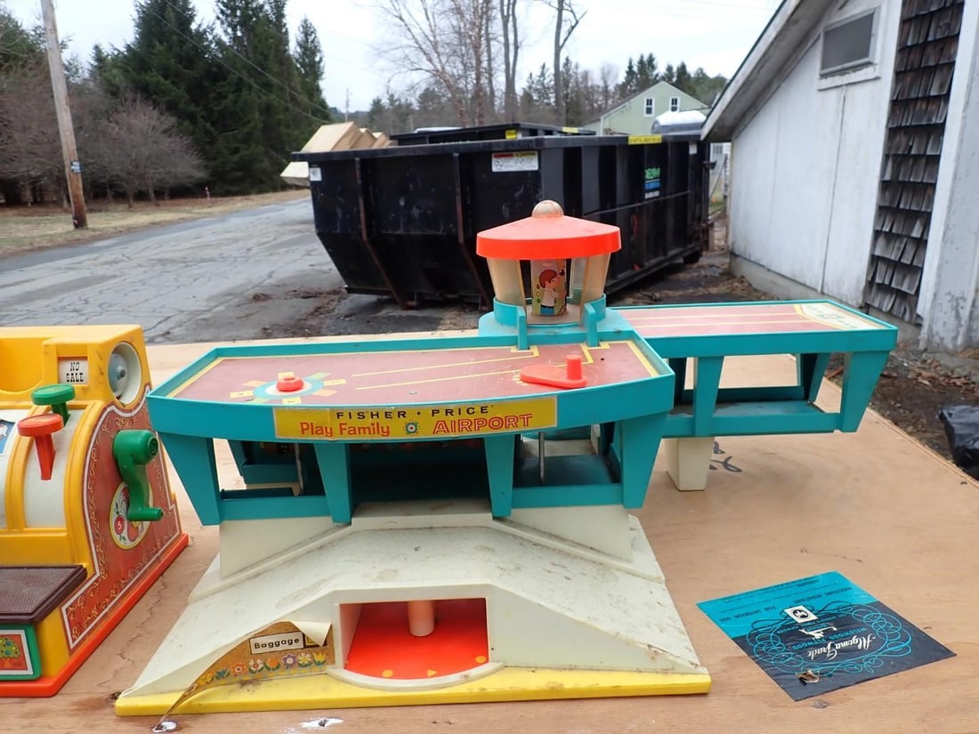 Vintage Fisher Price Airport & Accs. - 8