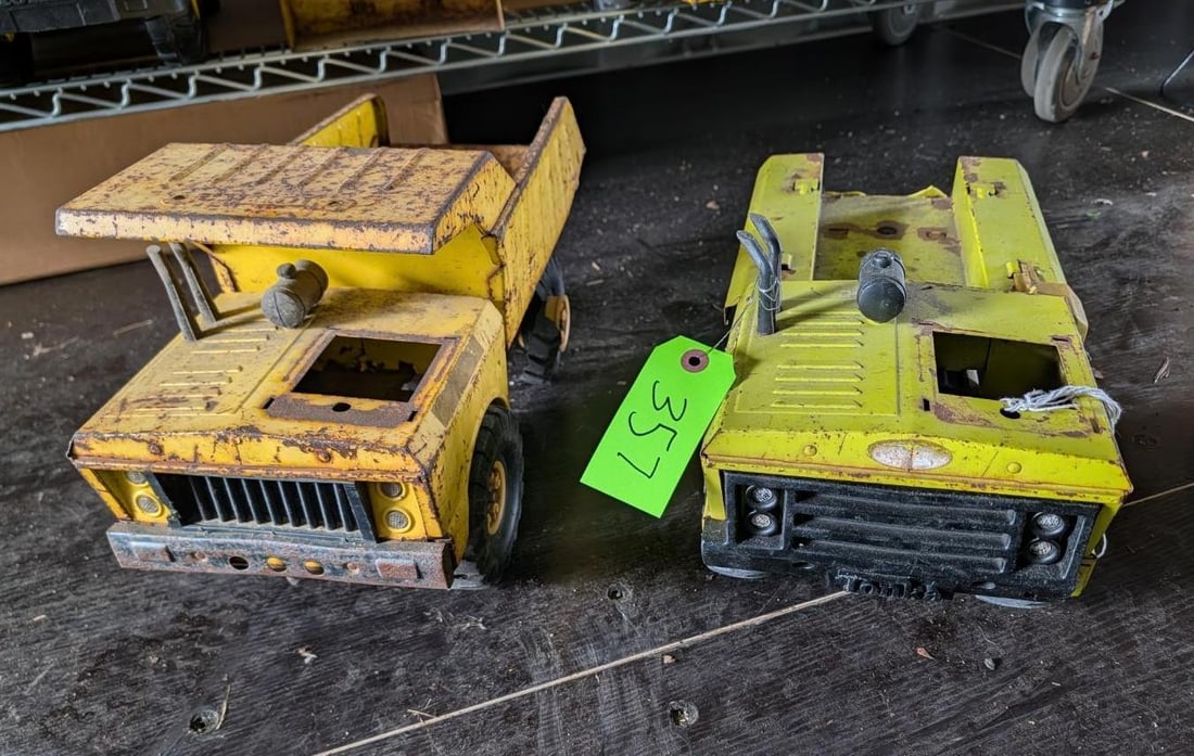 (2) Mighty Tonka Trucks: missing pieces