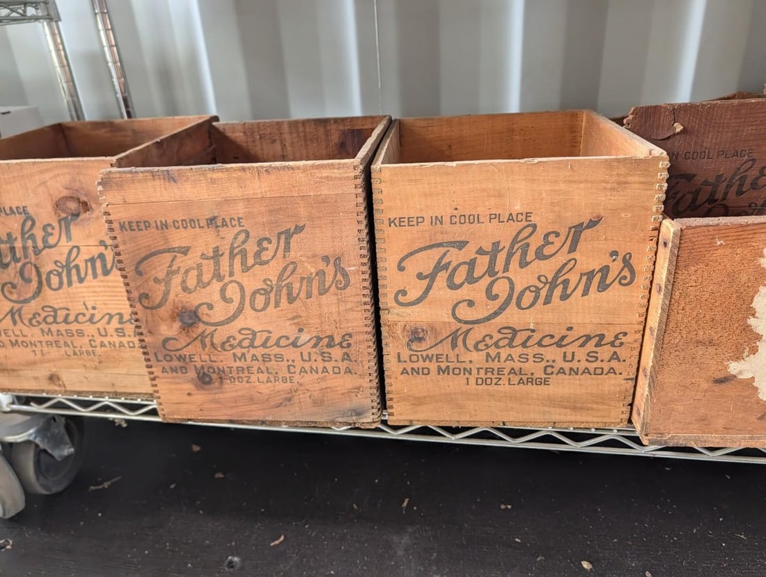 (5) "Father John's Medicine" Antique Advertising Boxes - 3