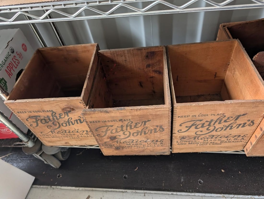 (5) "Father John's Medicine" Antique Advertising Boxes - 5