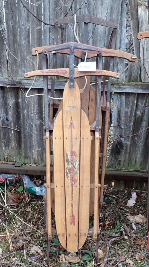 (2) Flexible Flyer Sleds: 54" & 50" long