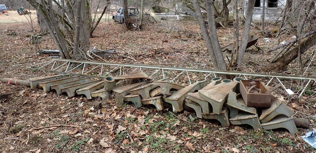 2-Story Trojan Staircase w/ Cast Iron Landing: 24 Treads w/ Spindles and some handrail from a WWI Naval Destroyer 