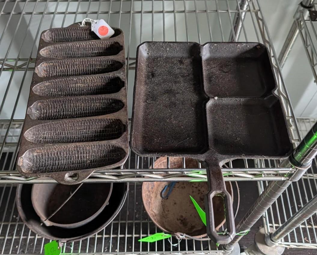 (2) Speciality Cast Iron Pans (1 of 5)