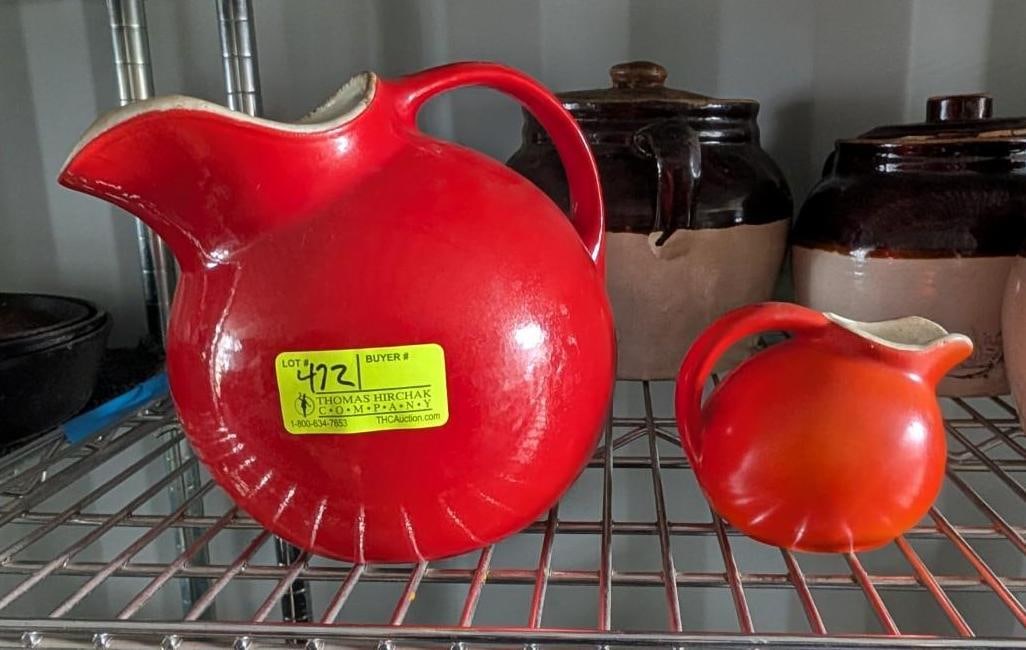 (2) Earthenware Pitchers - 2