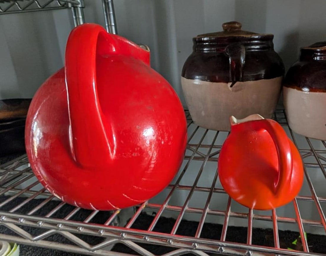 (2) Earthenware Pitchers - 3