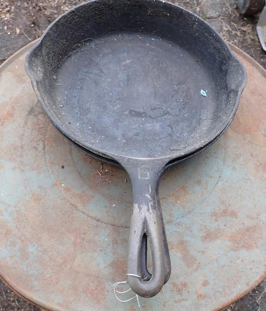 (2) Cast Iron Skillets - 3