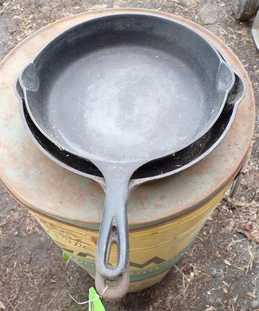 (3) Cast Iron Skillets - 4