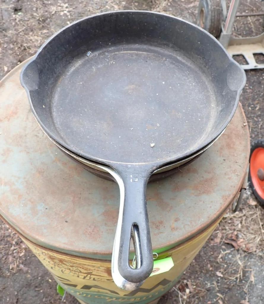 (3) Cast Iron Skillets - 2