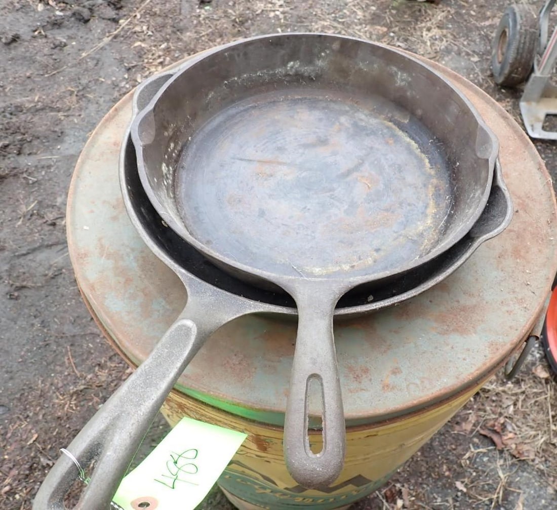 (2) Cast Iron Skillets - 2