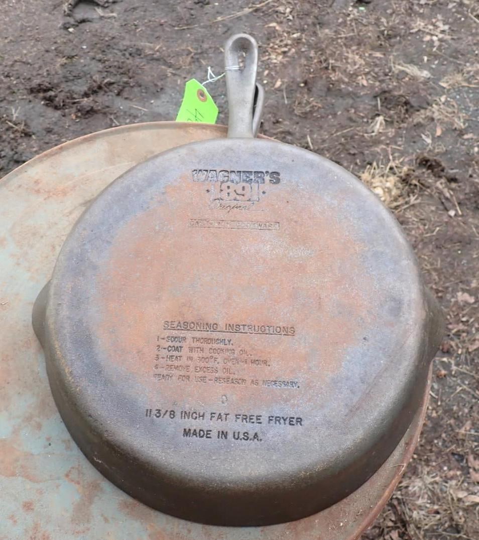 (2) Cast Iron Skillets - 4