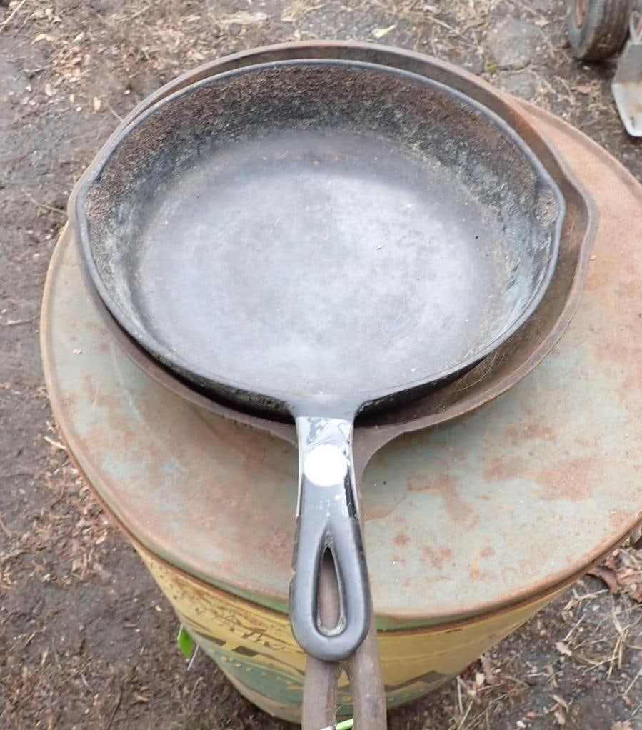 (3) Cast Iron Skillets - 2