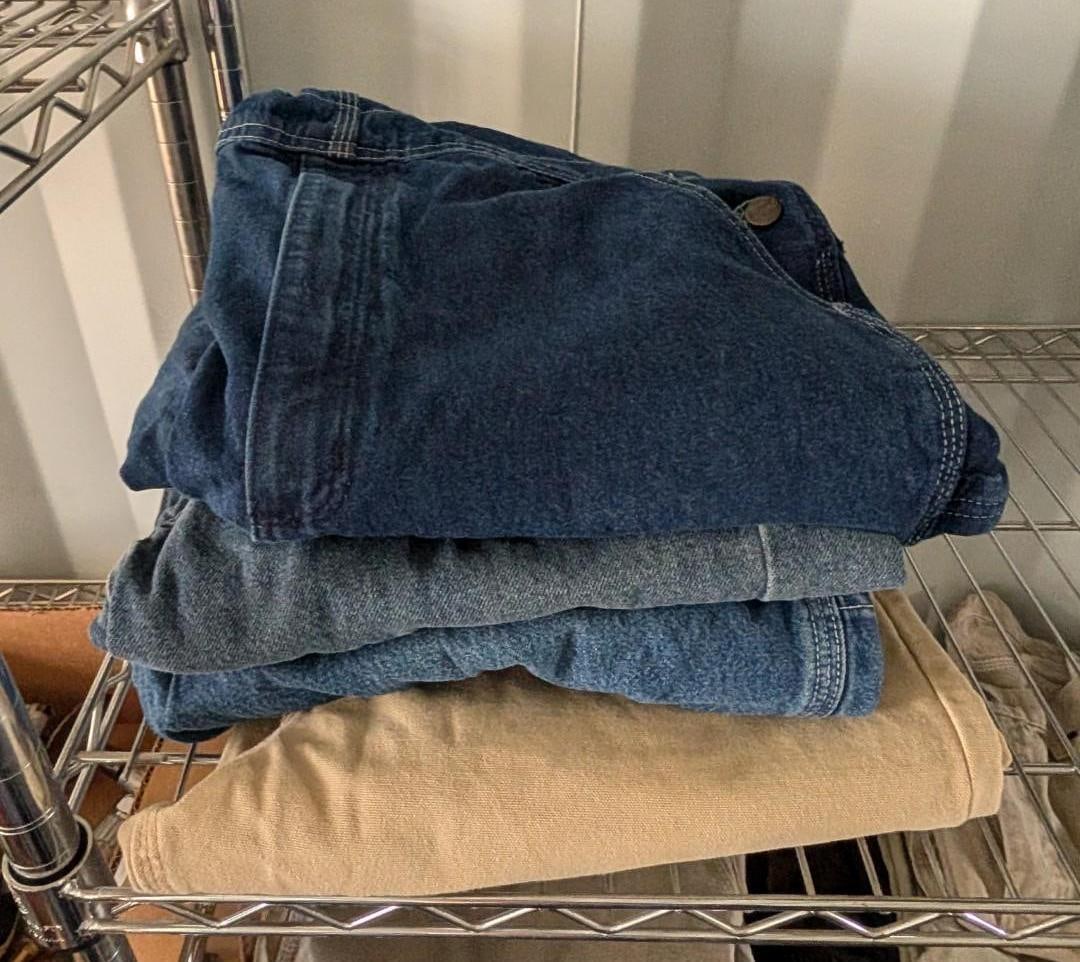 (4) Asst. Workwear: incl. Carhartt, 34 w 30 l 