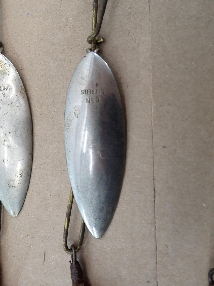 (6) Vintage Silver Spoon Fishing Lures - 7