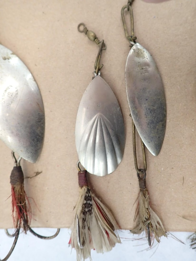 (6) Vintage Silver Spoon Fishing Lures - 9