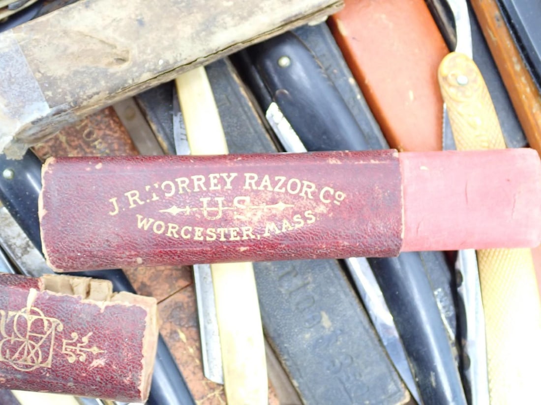 (27+/-) Antique Straight Razors - 3