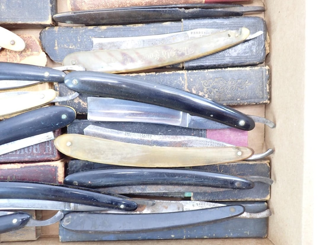 (27+/-) Antique Straight Razors - 4
