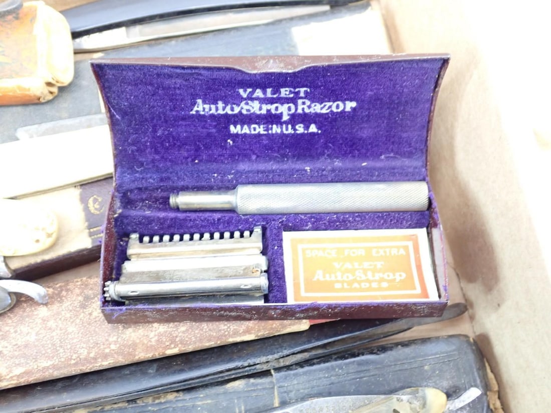 (27+/-) Antique Straight Razors - 6