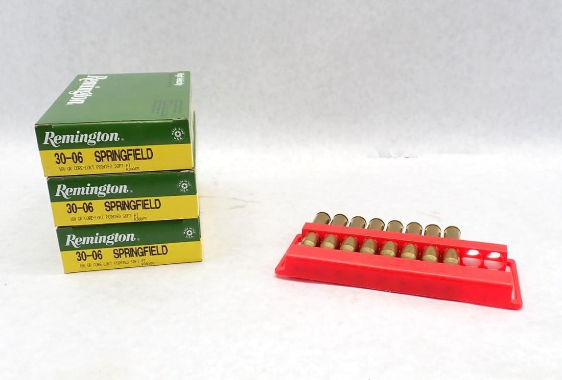 (68) 30-06 Springfield Cartridges: 180gr, core-lokt pointed soft point