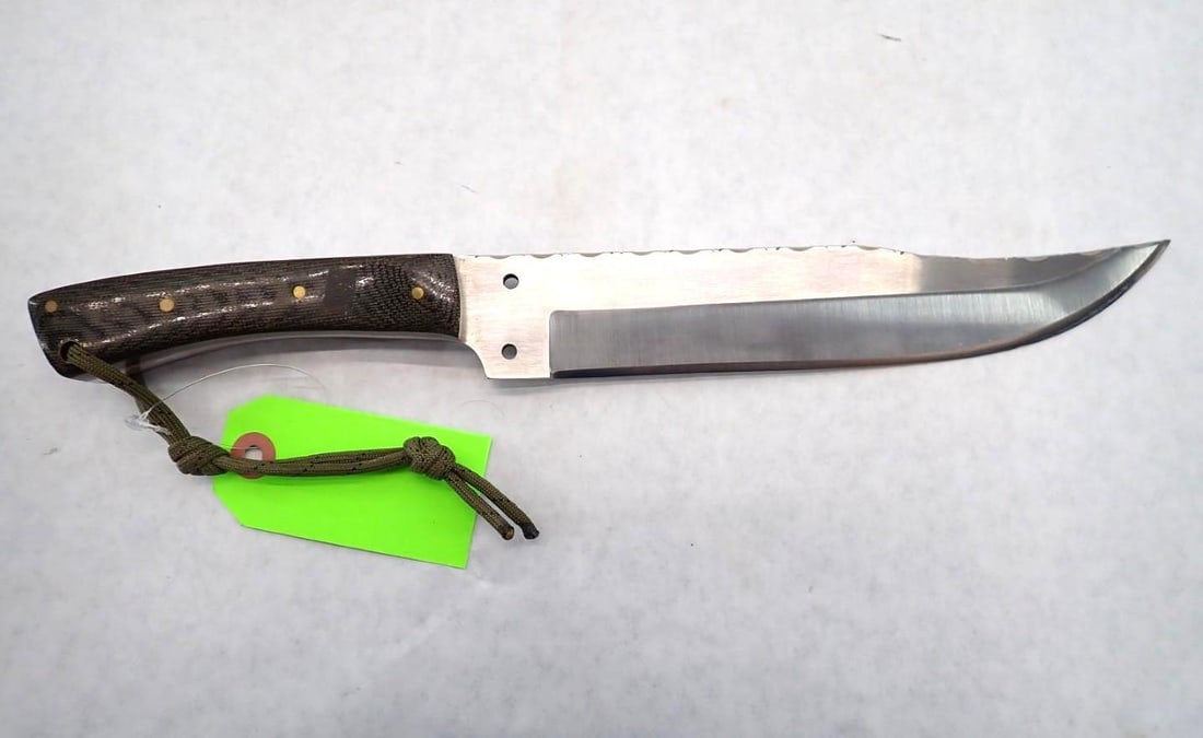 Tabor Fixed Blade Knife: 8 3/4" Blade, OAL 13 1/2", Leather Sheath