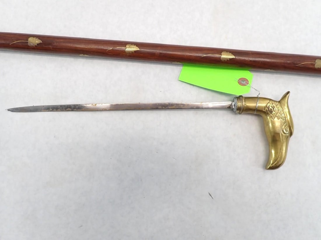 (2) Walking Staff & Cane w/ Concealed Blades - 5