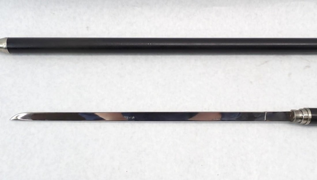 (2) Walking Staff & Cane w/ Concealed Blades - 9