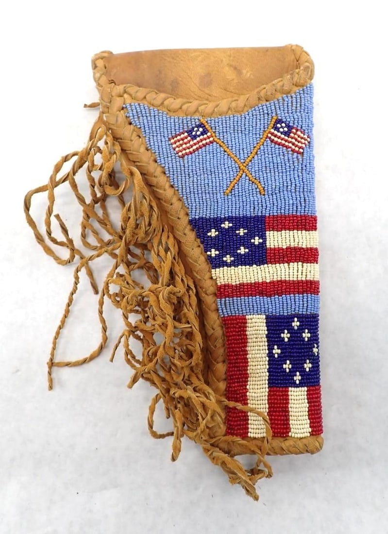 Beaded Hand Gun Holster: 10" x 5 1/2"