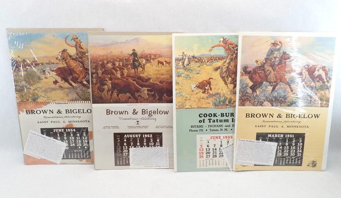 Vintage Brown & Bigelow & Cook-Burns Calendar Salesman Samples - 12