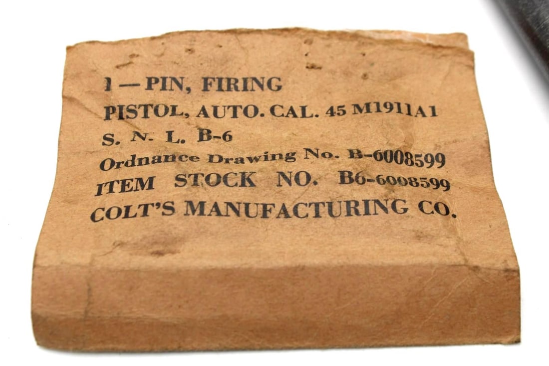 Colt .45 M1911 Fire Pin, Hammer & Barrel - 4