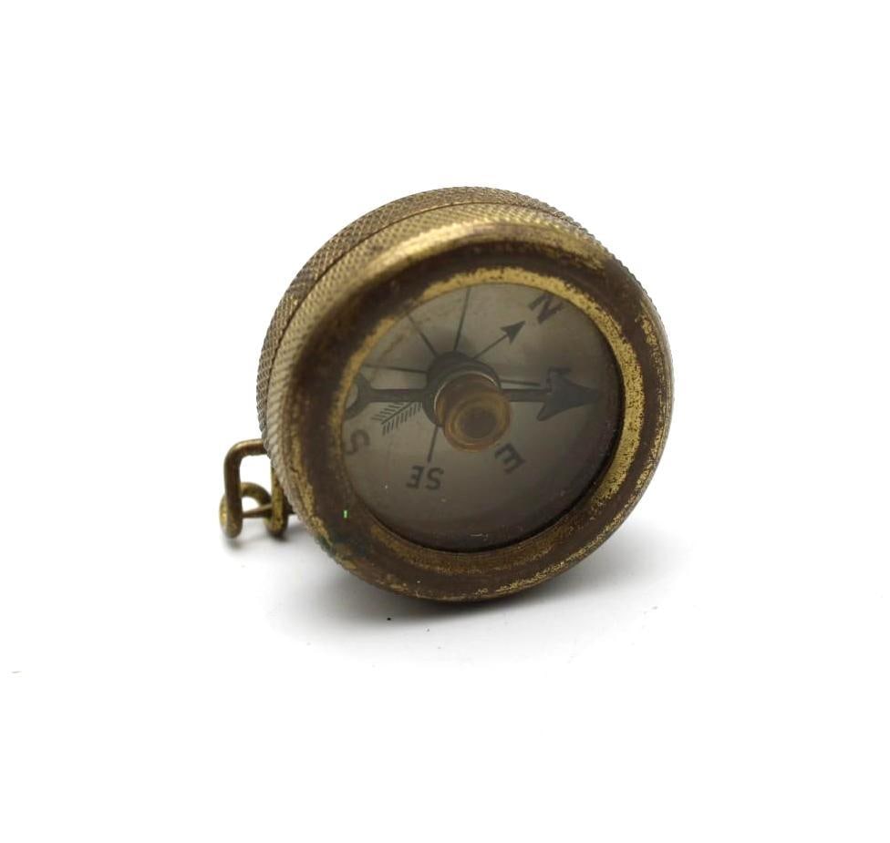 Vintage Marbles Brass Lapel Compass - 2