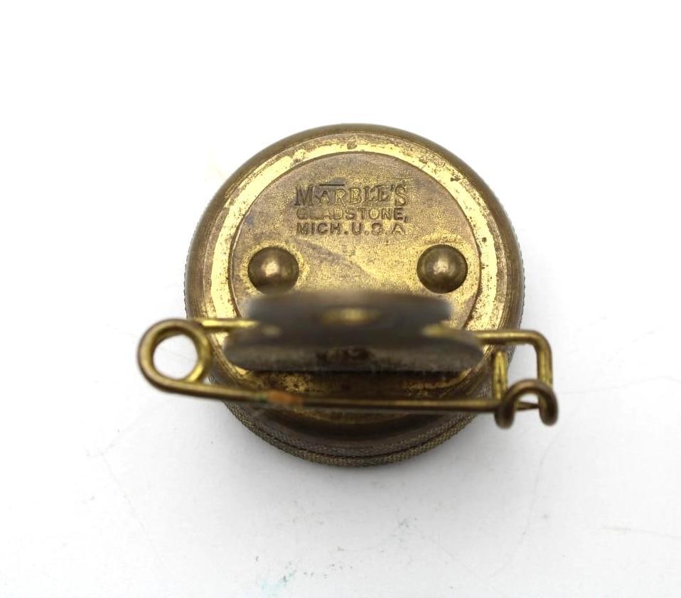 Vintage Marbles Brass Lapel Compass - 5