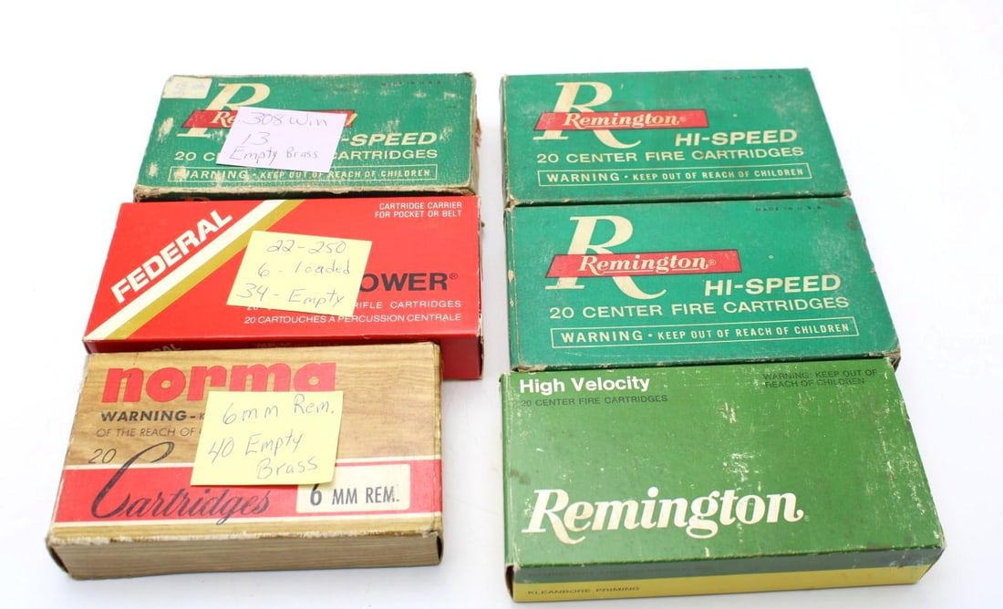 (40) 6mm Brass w/ (6) Boxes: (40) 6mm Brass w/ (6) Boxes