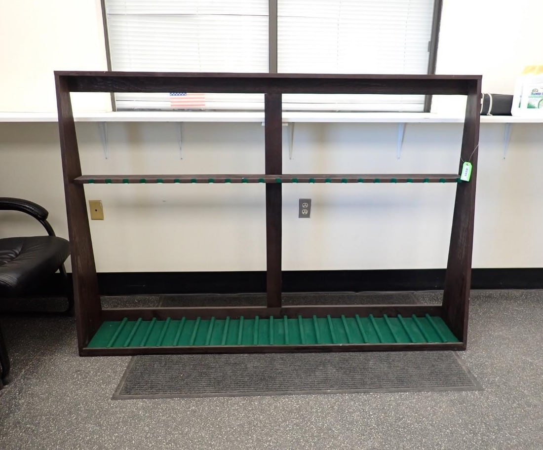 23-Place Wood Rifle Rack: 6' long, 50" Tall and 12" Deep