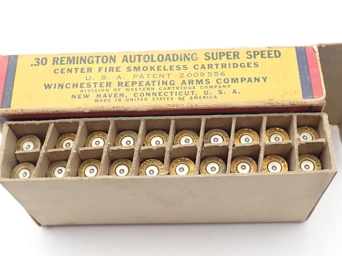 Vintage Winchester .30 Remington Auto Cartridge Box - 4