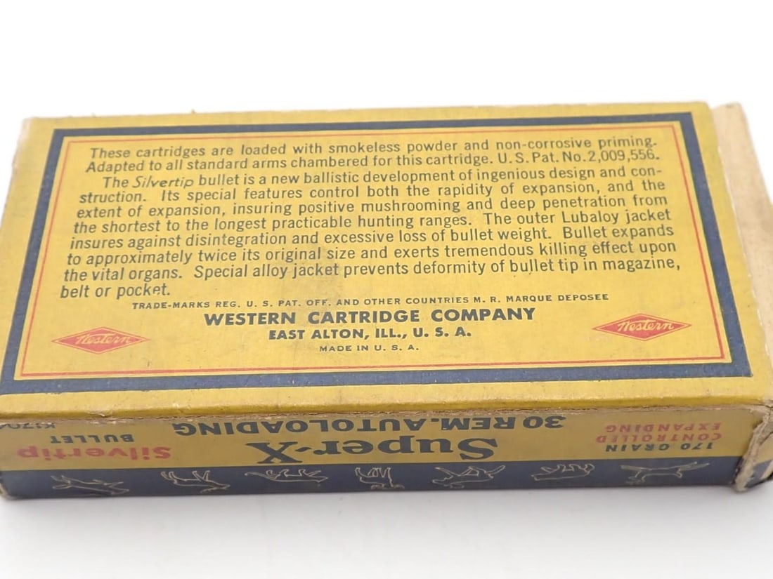 Vintage Western .30 Remington Auto Cartridge Box - 3