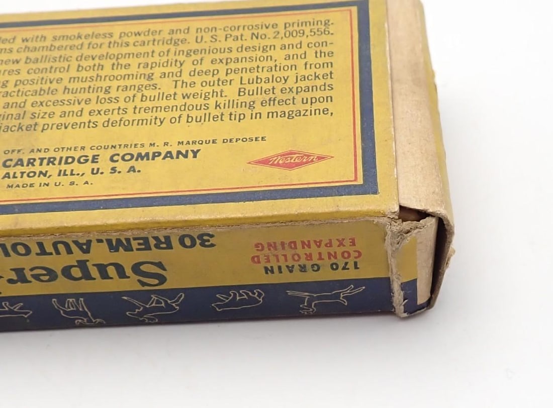 Vintage Western .30 Remington Auto Cartridge Box - 4