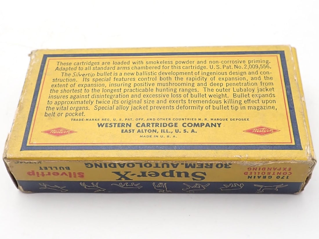 Vintage Western .30 Remington Auto Cartridge Box - 3